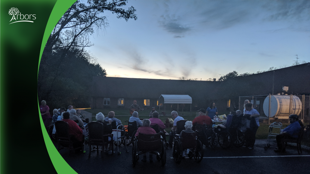 A Campfire at Arbors at Woodsfield!